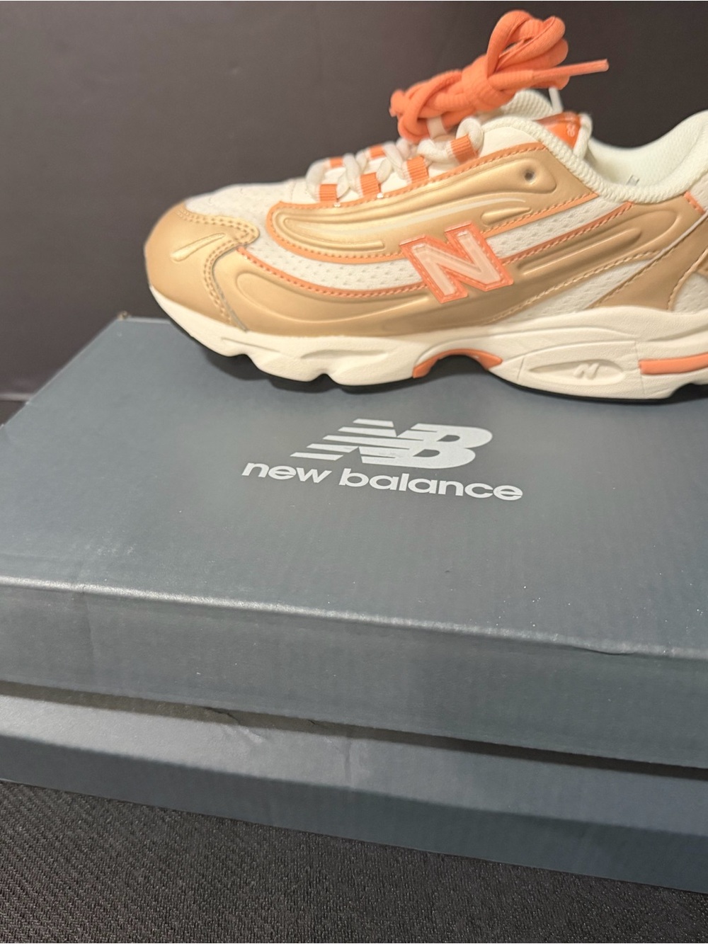 New Balance Kids Peach & Cream Athletic Sneakers